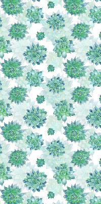 Modern roller blind con estampado de flores verdes