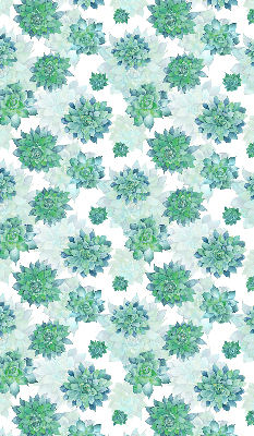 Modern roller blind con estampado de flores verdes
