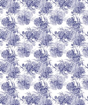 Estor enrollable para ventana con estampado de ramo azul