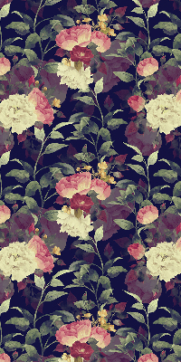 Estor enrollable con diseño de flores