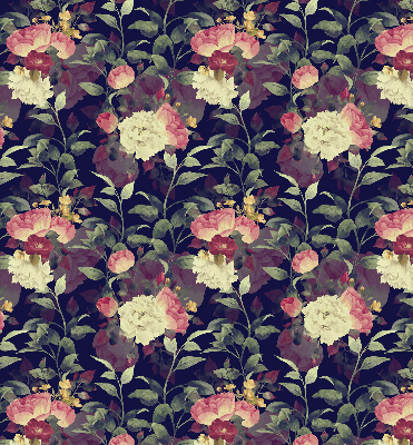 Estor enrollable con diseño de flores