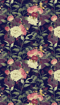 Estor enrollable con diseño de flores