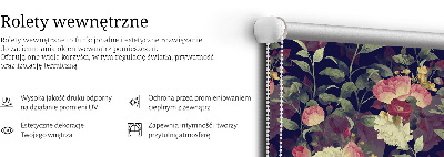 Estor enrollable con diseño de flores