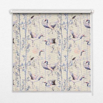 Modern roller blind con diseño de garzas
