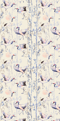 Modern roller blind con diseño de garzas