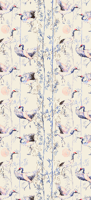 Modern roller blind con diseño de garzas