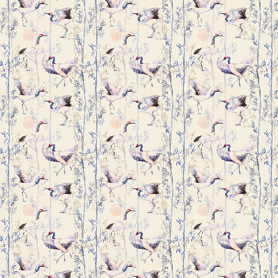 Modern roller blind con diseño de garzas