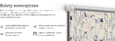 Modern roller blind con diseño de garzas
