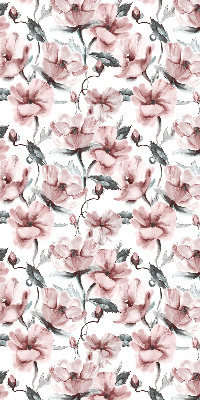 Estor enrollable con estampado de flores rosas