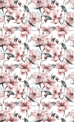 Estor enrollable con estampado de flores rosas
