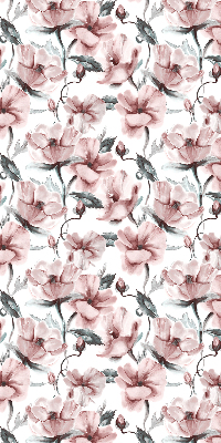 Estor enrollable con estampado de flores rosas