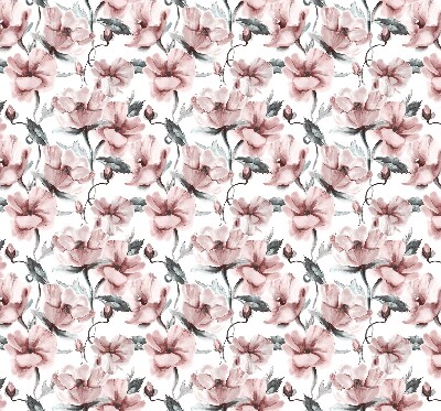 Estor enrollable con estampado de flores rosas