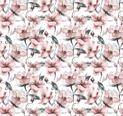 Estor enrollable con estampado de flores rosas