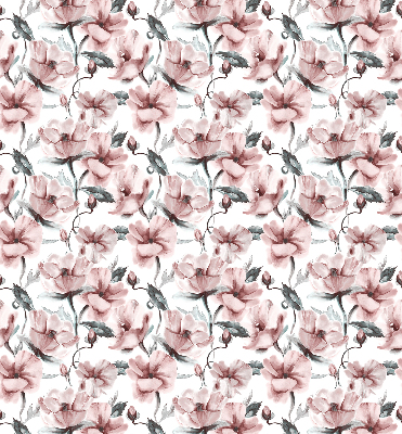 Estor enrollable con estampado de flores rosas