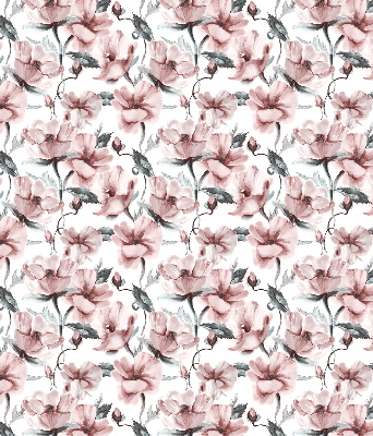Estor enrollable con estampado de flores rosas