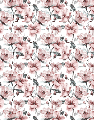 Estor enrollable con estampado de flores rosas