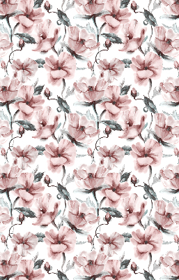 Estor enrollable con estampado de flores rosas