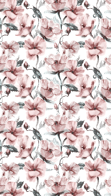 Estor enrollable con estampado de flores rosas