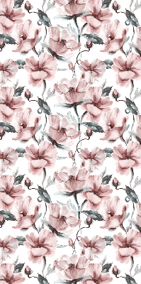 Estor enrollable con estampado de flores rosas