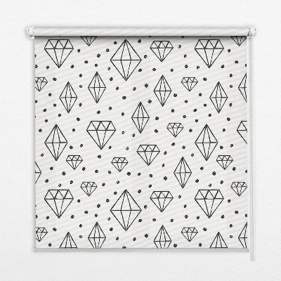Modern roller blind con diseño de diamantes