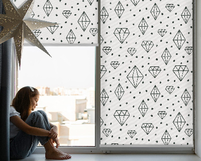Modern roller blind con diseño de diamantes