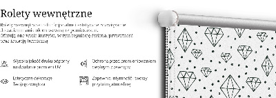Modern roller blind con diseño de diamantes