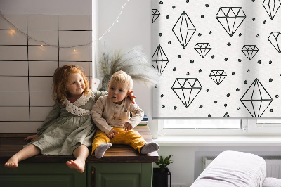 Modern roller blind con diseño de diamantes