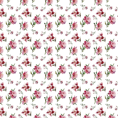 Estor enrollable para ventana con estampado de flores en tono rosa