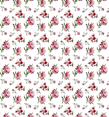 Estor enrollable para ventana con estampado de flores en tono rosa