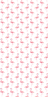 Modern roller blind con estampado de flamencos