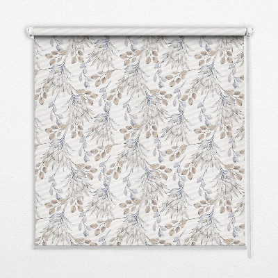 Modern roller blind con motivo de flores blancas