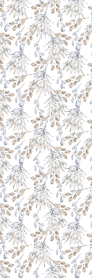 Modern roller blind con motivo de flores blancas