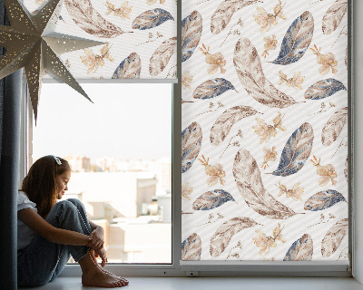 Estor enrollable para ventana con diseño de hojas