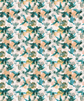 Modern roller blind con estampado de aves y paisajes coloridos
