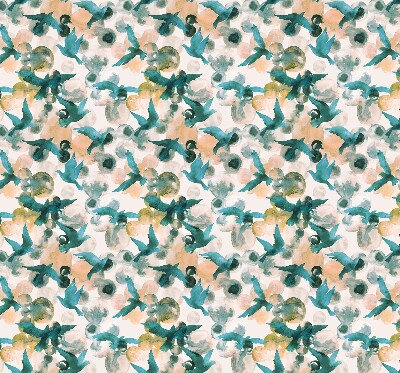 Modern roller blind con estampado de aves y paisajes coloridos