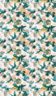 Modern roller blind con estampado de aves y paisajes coloridos