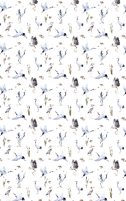 Estor enrollable para ventana con estampado de garzas