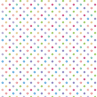 Modern roller blind con un estampado de puntos de colores