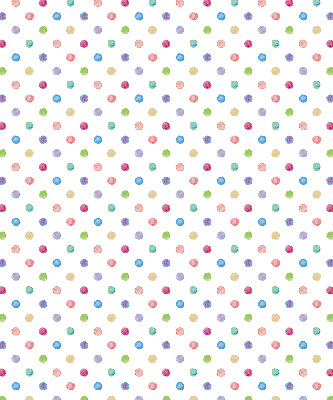 Modern roller blind con un estampado de puntos de colores