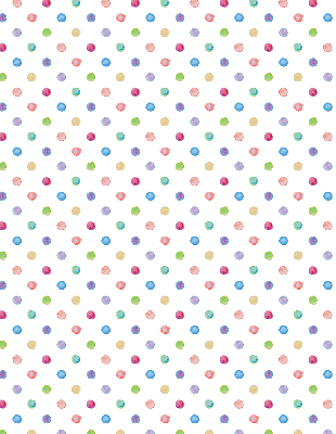 Modern roller blind con un estampado de puntos de colores