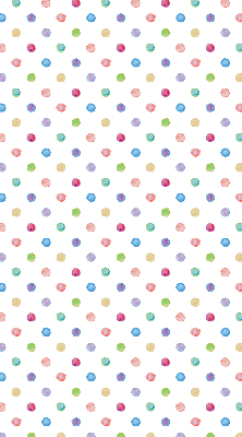 Modern roller blind con un estampado de puntos de colores