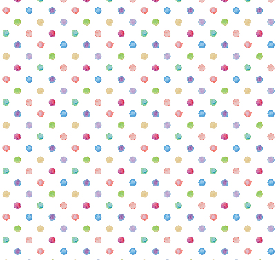 Modern roller blind con un estampado de puntos de colores