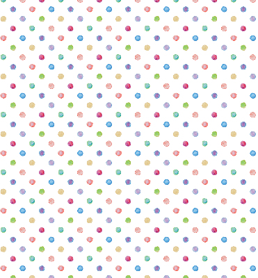 Modern roller blind con un estampado de puntos de colores