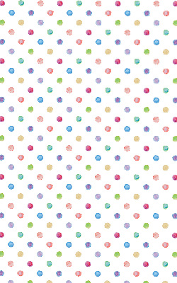 Modern roller blind con un estampado de puntos de colores