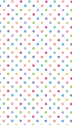 Modern roller blind con un estampado de puntos de colores