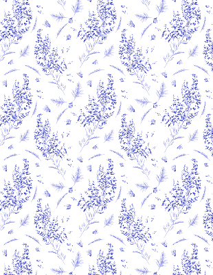 Estor enrollable con estampado de plantas en tonos morados