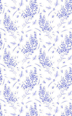 Estor enrollable con estampado de plantas en tonos morados