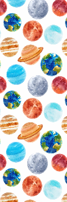 Estor enrollable con diseño de planetas