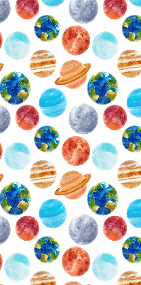 Estor enrollable con diseño de planetas