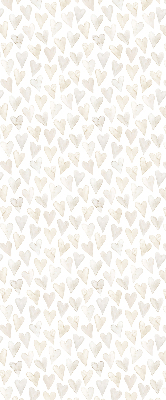 Modern roller blind con estampado de corazones en color beige